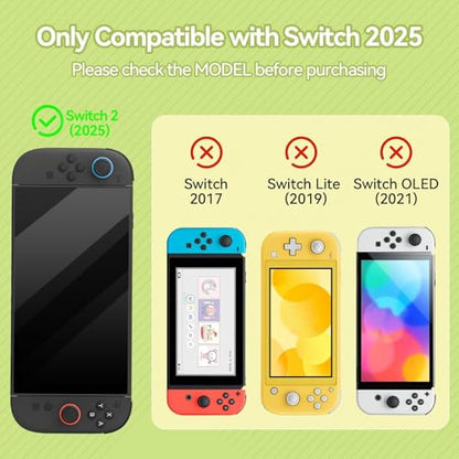 GeekShare Protective Case Compatible with Switch 2, Hard PC Slim Dockable Shell Cover Designed for Switch 2025 Game Console and Joysticks Controllers - The HEI Series - color: The Hei