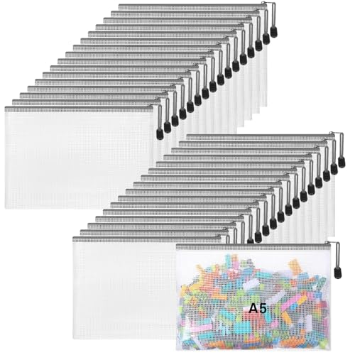 Jetec 32 Pcs Mesh Zipper Bags Bikini Organizer,Grey,9 x 7 Inch - color: Grey, size: 9 x 7 Inch