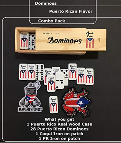 PRK 14 Puerto Rico Rican Flags Dominoes Domino de Puerto Rico Flag Value Pack Large Adult Size Double six Dominos Boricua Style