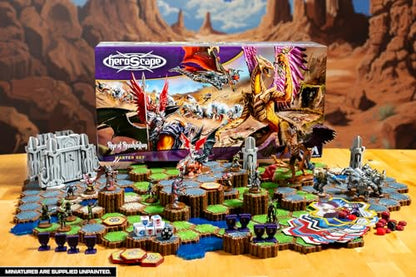 Renegade Game Studios Heroscape Age of Annihilation Master Set | Includes 20 unpainted miniatures and 74 terrain tiles, featuring 23 wall pieces and 9 scenarios for ages 14 and up