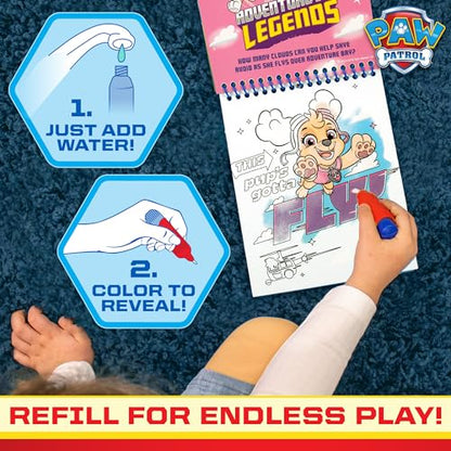 Paw Patrol Aqua Art, Color 4 Reusable Aqua Art Pages with a Water Pen, Reusable No-Mess Toddler Activities, Water Reveal Activity Book, Paw Patrol Toy, Toddler Travel Activities, Kids Travel Toys - style: Paw Patrol