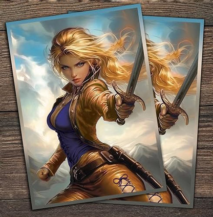 Anime Rune Knight Card Sleeves 102 Pack – Compatible with MTG & TCGs – Perfect for Celes Rune Knight & Final Fantasy Commander Decks – Premium Card Game Sleeves for Magic - color: Anime Rune Knight