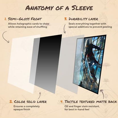 Sails of Rebellion - MTG Card Sleeves, 104ct, Standard Size, Smooth | Perfect for Double Sleeving, Smudge Resistant Matte Back, Standard 66x92mm - Compatible with Magic The Gathering & TCG Cards - color: Sails of Rebellion, size: Smooth