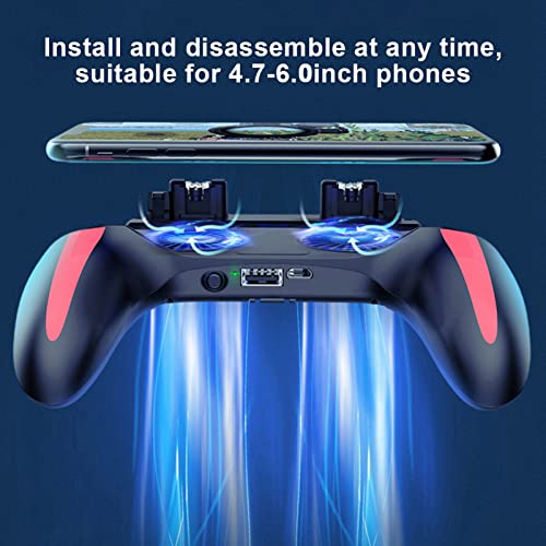 YUEHISY Smartphone Gamepad, Mobile Gaming Controller with Dual Cooling Fans, 5000mAh Battery, Ergonomic Handle, for 4.7-6.0 inch Phone (2500mah) - size: 2500mah