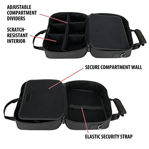 USA Gear Sling Bag Compatible with Nintendo Switch 2, Dock Station, Gamecube / Pro Controller, Joy Cons & more Nintendo Switch 2 Accessories - Customizable Interior, Shoulder Strap - Black - color: Black