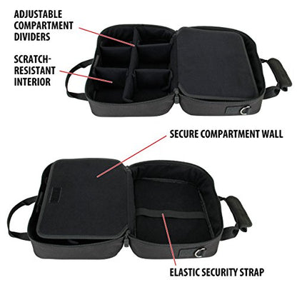 USA Gear Sling Bag Compatible with Nintendo Switch 2, Dock Station, Gamecube / Pro Controller, Joy Cons & more Nintendo Switch 2 Accessories - Customizable Interior, Shoulder Strap - Black - color: Black