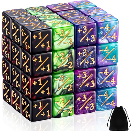 Sumind 48 Pcs Pieces D6 Dice Counters with 2 Bag, Delicate Style - style: Delicate Style
