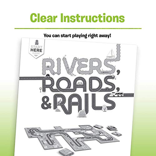 Ravensburger Rivers, Roads and Rails - Innovative Matching Game for Kids | Encourages Strategic Thinking | Award-Winning Design