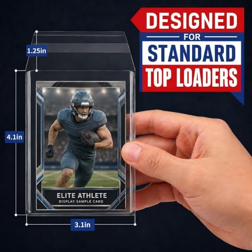 Top Loader Sleeves 100 Pack, Resealable Team Bags for 3" x 4" Cards | sleeves for 35-100PT top loaders, team bags for trading cards, trading card protector bags, PVC-free polypropylene sleeves