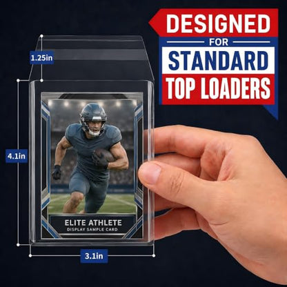 Top Loader Sleeves 100 Pack, Resealable Team Bags for 3" x 4" Cards | sleeves for 35-100PT top loaders, team bags for trading cards, trading card protector bags, PVC-free polypropylene sleeves