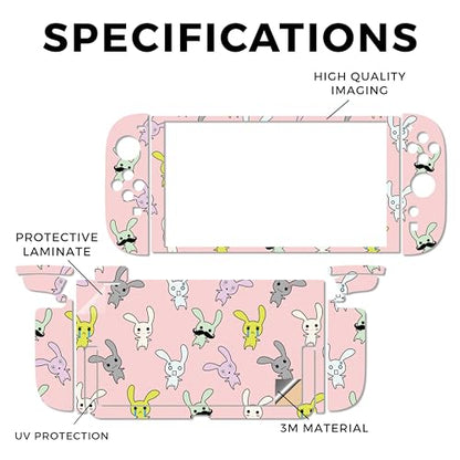 Gaming Skin Compatible with Nintendo Switch 2 Console Only - Bunny Bunches - Premium 3M Vinyl Protective Wrap Decal Cover - Easy to Apply | Crafted in The USA by MightySkins - color: Bunny Bunches, size: Switch 2 Console Skin Only, style: Matte Finish