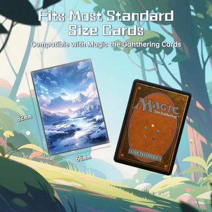 MTG Card Sleeves - Tundra(White Blue) - Fantasy Dual Lands Series - Ultra Clear Front & Matte Finish Back, 100 Count Standard Size TCG Art Sleeves for Magic The Gathering - color: Tundra(white Blue)