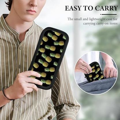 PPIKTC Travel Hard Shell Carrying Case for Switch, Shockproof Protective Storage Bag with 15 Game Cartridges, Upside Down Pineapple Tropical Fruits - color: Design (340)