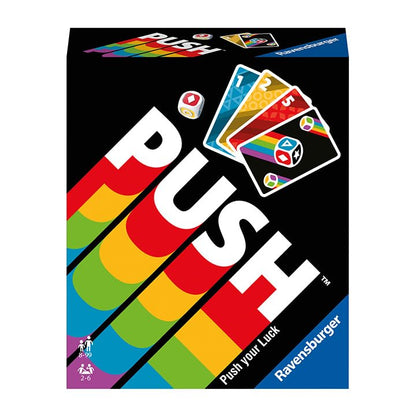 Ravensburger Push 2024 - Exhilarating Card Game for Family Fun - Suitable for 2-6 Players, Aged 8 and Up | Fast Paced | Easy to Learn | Perfect for Parties