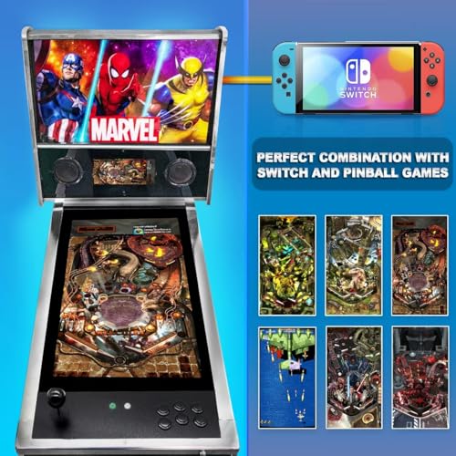 IntecGaming Switch Fighting Stick for Arcade1Up'S Digital Pinball - Expand Your arcade 1up Pinball Games, Play Your Switch on The Pinball, Modded Switch Joysticks Specially Designed for Arcade 1 Up Pinball