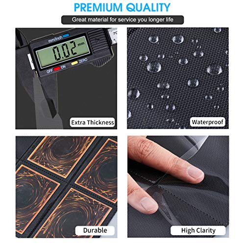 1080 Pockets Baseball Card Sleeves, JIQEZNL Premium 9 Pocket Card Sleeves Binder Sheets for 3 Ring Binder, Double Side Trading Card Protector Pages for Pokemon, Yugioh, Sport, Football Card Collector - size: 60 Sheets