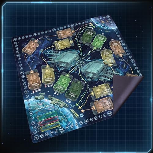Dead Alive Games: Lunar Rush: Neoprene Play Mat - Strategy Board Game Accessory, 20 inches x 20 inches, Non-Slip, Rubber Backing