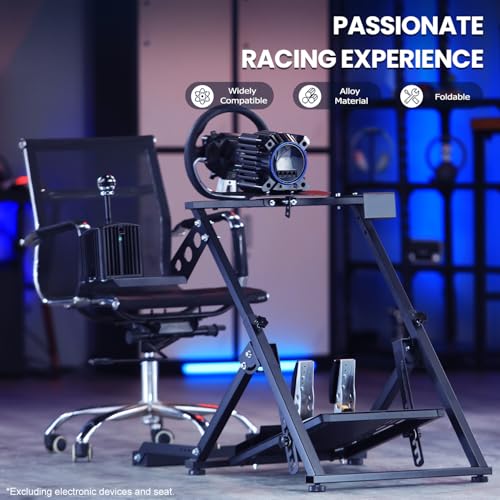 Marada Upgrade Racing Wheel Stand X Frame Foldable Simulator cockpit | Fit for PXN, for Logitech G27 G920 G923, for Thrustmaster T300RS T128X without Steering Wheel Pedal Handbrake