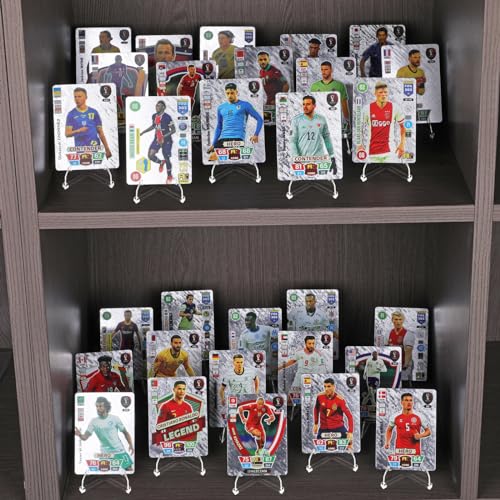 NIUBIER Card Display Stand, Arcylic Card Holder, Clear Mini Easel 2.7 in | 30 Pcs, Display Sport Trading Graded Baseball Card, Also for Challenge Coin Photo Phone Medal, Stable Design, Thicker Acrylic - size: L-2.7 in