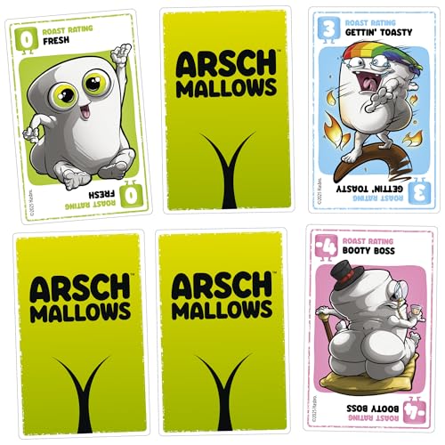 Hasbro Gaming Arschmallows Game | Marshmallow Butt Game | Funny Party Card Games for Teens, Adults, and Families | 2 to 6 Players | Indoor Summer Activities | Ages 13+ (Amazon Exclusive)