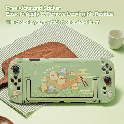 GeekShare Protective Case Compatible with Switch 2, PC Slim Dockable Skin Cover for Switch 2 Console and Game Console - Little Parrots - color: Little Parrots