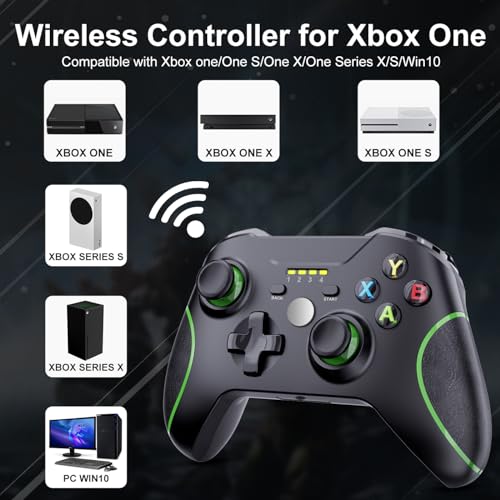 ADHJIE Xbox One Controller,2.4GHz Wireless Xbox Controller | with 3.5mm Headphone Audio Jack Xbox Controller for Xbox One X/S Xbox Series X/S,Black