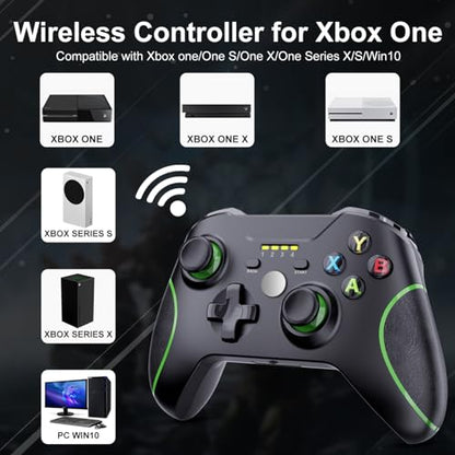 ADHJIE Xbox One Controller,2.4GHz Wireless Xbox Controller | with 3.5mm Headphone Audio Jack Xbox Controller for Xbox One X/S Xbox Series X/S,Black