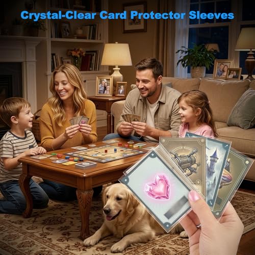200Pcs Card Sleeves, Penny Sleeve,Trading Card Sleeve, Clear Inner Protector Fit for MTG TCG Baseball Football Soccer Sports Standard Trading Cards Sleeve