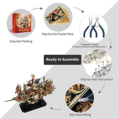 Piececool 3D Metal Puzzles Ship Models Kits to Build for Adults, The Wind Breaker Ship Model Building Kit, Brain Teaser DIY Craft Gifts for Teens Man Woman Family- 709 Pcs - color: Wind Breaker Ship