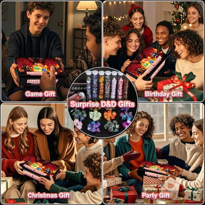 Mystery Dice Box - 42 Pcs Polyhedral Dice & 6 Pcs Dice Display Tubes | 6 Boxes Random Patterns & Styles DND Dice, Gifts for D&D, Pathfinder, MTG, Table Game Night, Dice Goblins, RPG Players & DMs - style: Mystery Dice Gift Box (6 set dice)