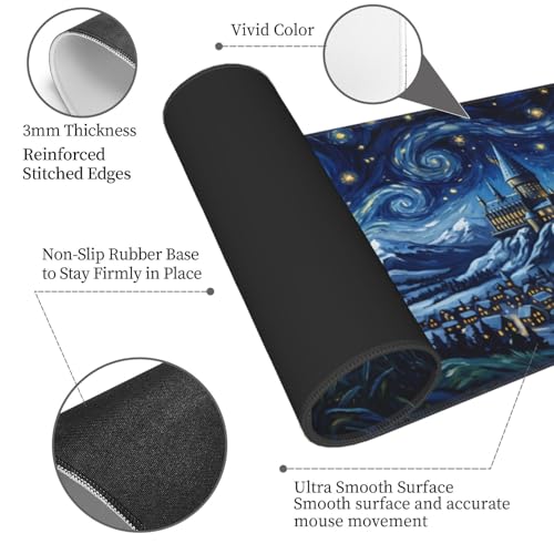 Extended Gaming Mouse Pad, Large Mouse Mat, XL Desk Pad for Keyboard and Mouse, Non-Slip Rubber Base & Stitched Edges for Gamer Office 31.5x11.8 in - color: 16