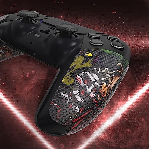 eXtremeRate PlayVital Anti-Skid Sweat-Absorbent Controller Grip for ps5, Professional Textured Soft Rubber Pads Handle Grips for ps5 Controller - Scary Party - color: Scary Party