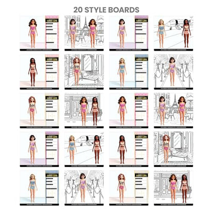 Fashion Angels Luxe Life High Fashion Design Set | Includes 500+ Stickers, Style Boards, Garments & More, Creative Fashion Design Kit for Kids Ages 6+ - style: Luxe Life