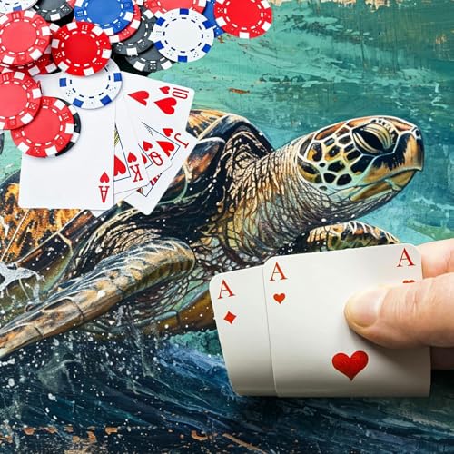 Sea Turtles for MTG & TCG Playmat Mouse Pad,BFDHGQZC 24" x 14" Game Mat for MTG/RPG/CCG Trading Card Game Playmats Table Mat Perfect for Card Games Video Games Computer Office - color: Sea Turtles