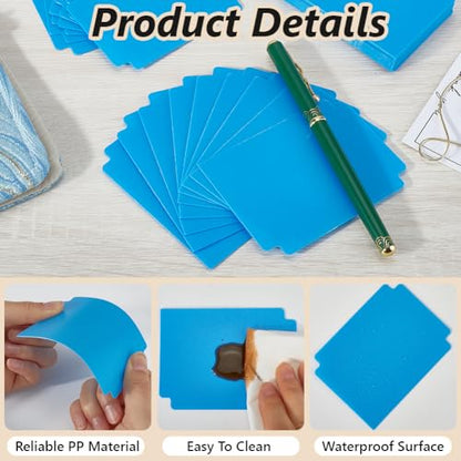 CRASPIRE Trading Card Dividers Blue Card Separator Card Sorting Tray Plastic Card Dividers Board Game Card Separator Card Deck Box Dividers for Game Organizer Storage 40sheets 2.75 x 3.7 Inch - style: 40Pcs Blue