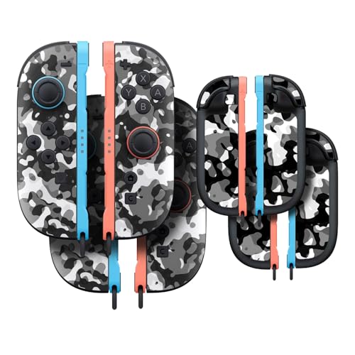 Gaming Skin Compatible with Nintendo Switch 2 Joy-Con Controller 2 Pack - Black Modern Camo - Premium 3M Vinyl Protective Wrap Decal Cover - Easy to Apply | Crafted in The USA by MightySkins - color: Black Modern Camo, size: 2 Pack of Joy-Con Skins, style