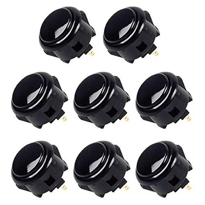 Sanwa JLF-TP-8YT Joystick + Sanwa 8 pcs OBSF-30 Push Button Bundle Kit Color : Black - for Arcade Game 4 & 8 Way Adjustable, Compatible with Catz Mad SF4 Tournament Joystick S@NWA - color: Black