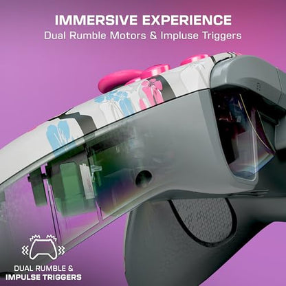 Turtle Beach Rematch Advanced Wired Gaming Controller for Xbox & PC | Xbox Series X|S, Xbox One, PC, 2 Remappable Buttons, Hall-Effect Triggers, Audio Controls, Glows-in-the-Dark, Cherry Blossom - color: Cherry Blossom