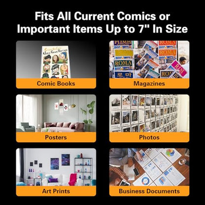 10ct Current Comic Book Toploaders - Modern Comic Book Top loaders, Crystal Clear Regular Comic Book Topload, Premium PVC Comic Book Holder, Crystal Clear Protection for Display, Storage, Collection - size: 10ct Current Comic Book Toploader