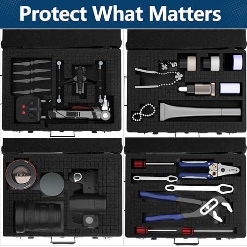 4pcs Pick and Pluck Foam - 12 x 12 x 2 &12 x 12 x 0.4 IN Gun Case Foam Sheets Padding Pre-Cube Sheets with Bottom Packing for Gun Cases Padding Storage Organizer - size: 2 size- length 12in