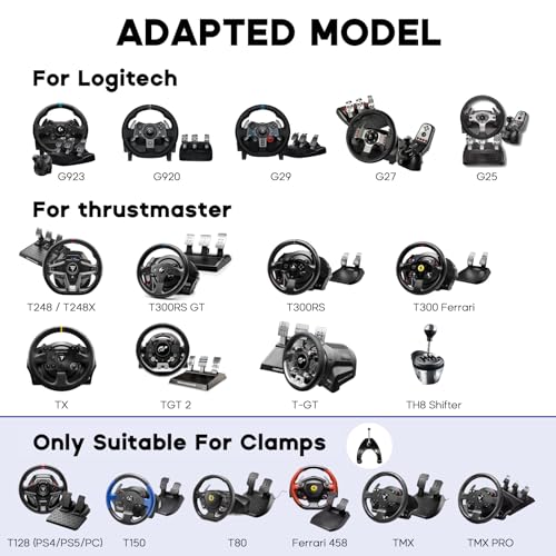 DIWANGUS Racing Wheel Stand Foldable Steering Wheel Adjustable Stand for Logitech G29 G920 G923 G27 G25 for Thrustmaster T248X T248 T300RS T150 458 TX PS4 PS5 PC
