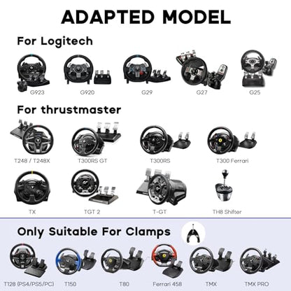 DIWANGUS Racing Wheel Stand Foldable Steering Wheel Adjustable Stand for Logitech G29 G920 G923 G27 G25 for Thrustmaster T248X T248 T300RS T150 458 TX PS4 PS5 PC