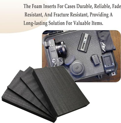 Polyurethane Foam Sheet 16 x 12 x 2 Inch | Cuttable Foam Inserts, Pluck Pre Cube Sheet, Bottom Use for Board Game Box Cases Storage Drawer
