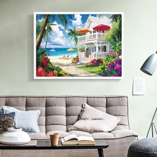 Puzzles for Adults 300 Pieces Sea View Room Puzzles 300 Pieces for Adults,Interlock Perfectly Letter on Back No Dust,Challenging Puzzle Home Decor Birthday Party Gift Toy for Men Women Olders Seniors - style: Sea View Room