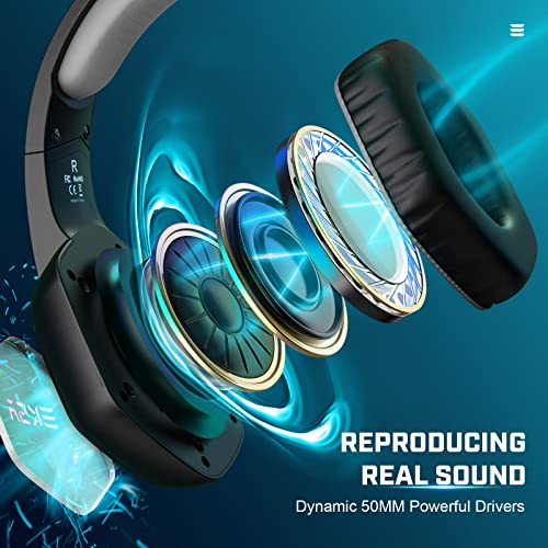 EKSA E1000 USB Gaming Headset for PC, Computer Headphones with Microphone/Mic Noise Cancelling, 7.1 Surround Sound, RGB Light - Wired Headphones for PS4, PS5 Console, Laptop, Call Center - color: RGB