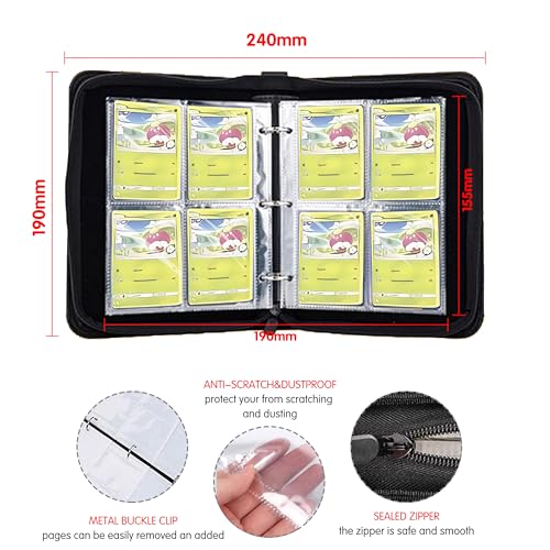 Playmat for One Piece Card Game for Two Players, 24x24 inches, with 4-Pocket Card Binder Set and 400+ Card Capacity
