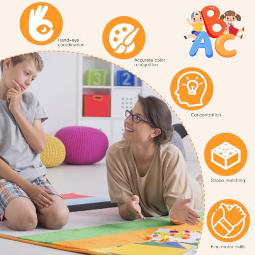 2 Pack Wooden Puzzles, Toddlers Alphabet Number Puzzles, ABC Learning Toys for Kids Ages 3-5, Preschool Learning Activities Gift Set for Boys & Girls