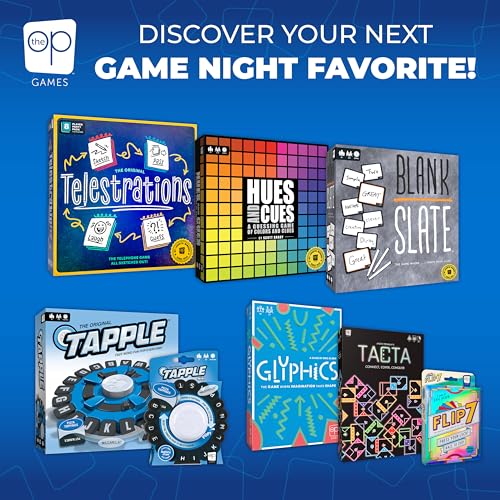 USAOPOLY BLANK SLATE, Where Great Minds Think Alike, Fun Family-Friendly Board Game, Word Association Party Game, Easy to Learn, Fun to Play Family Game Night, 3-8 Players, Ages 8+