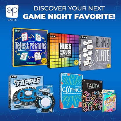 USAOPOLY BLANK SLATE, Where Great Minds Think Alike, Fun Family-Friendly Board Game, Word Association Party Game, Easy to Learn, Fun to Play Family Game Night, 3-8 Players, Ages 8+