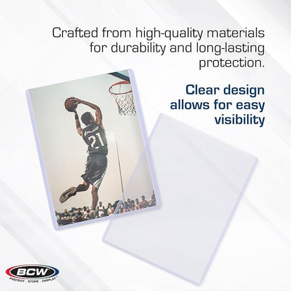 BCW 5x7 Topload Holder – 25 Count | Rigid 5x7 Toploader for Photos, Cards & Prints | Hard Plastic 5 x 7 Top Loader for Postcards, Pictures & Memorabilia Protection